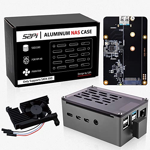 Raspberry Pi 4 Aluminum NAS Case - 2TB