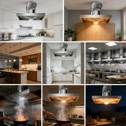 Square Overhead Range Hood - 600mm