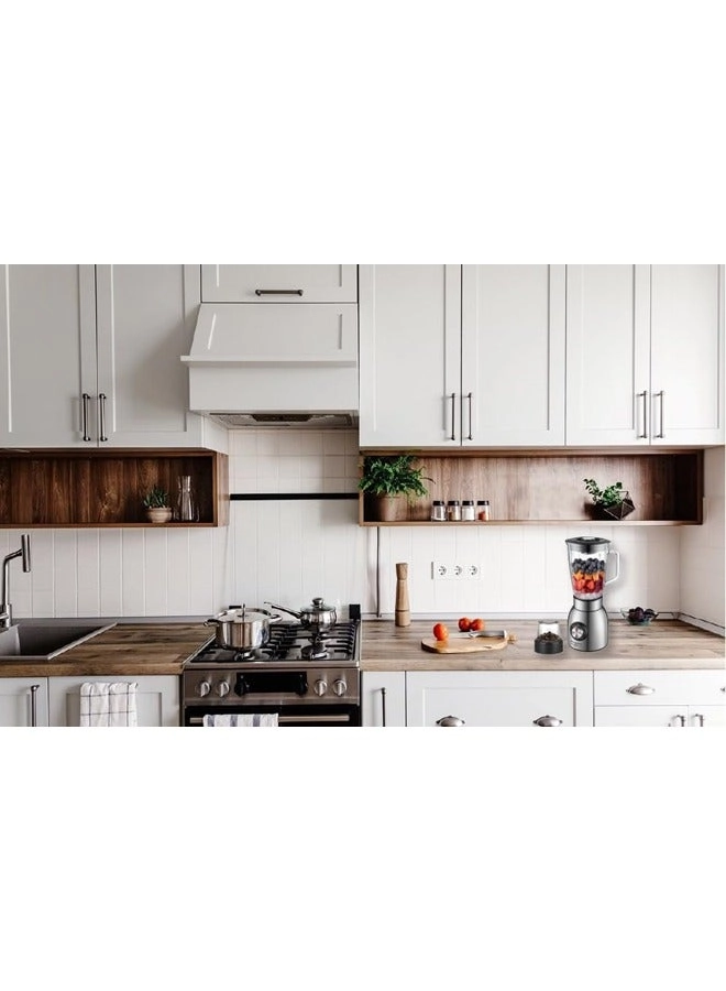 Big Power Countertop Blender - 5-Speed Auto Clean Stainless Steel Blades