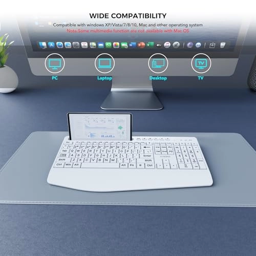 Large Print Wireless Keyboard - Wireless