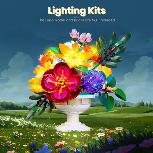 Light Kit Compatible with Lego Botanicals Flower Arrangement 10345 - LED USB