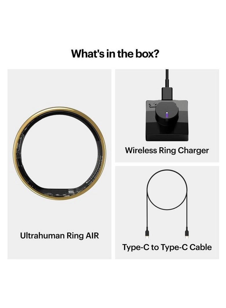 Ring AIR - Air Gold Size 9 6 Days Battery Life