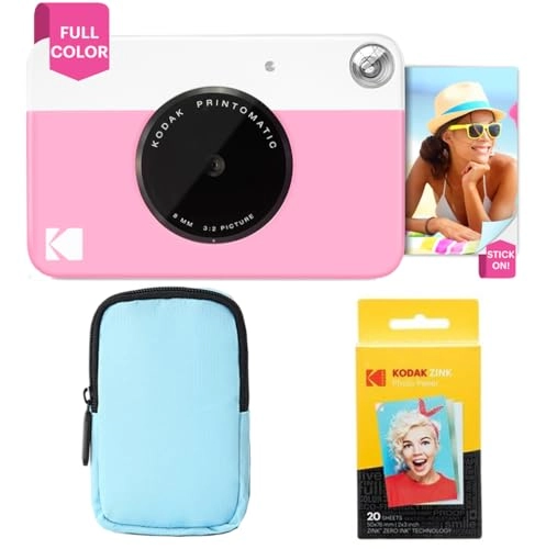 Printomatic - Full-Color Instant Print 5MP + Deluxe Camera Case + Photo Album + Zink Paper - 20 Sheets