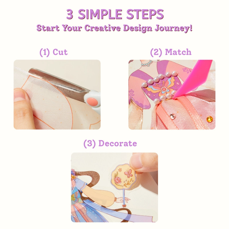 Poke-in Dress Up Kit - Real fabric Needle-free