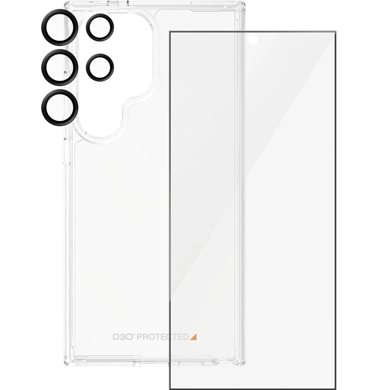 Clear Scratch-Resistant Screen Protector + Camera Lens Protector + Back Protector for Samsung Galaxy S24 Ultra