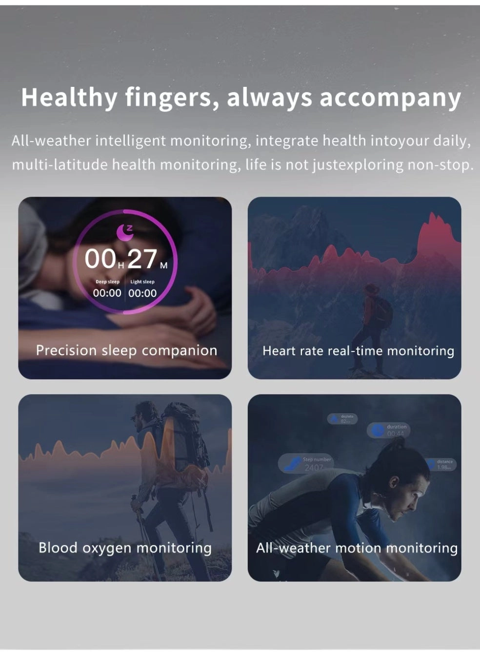 Smart Health Ring - Gold 24-hour Health Monitoring