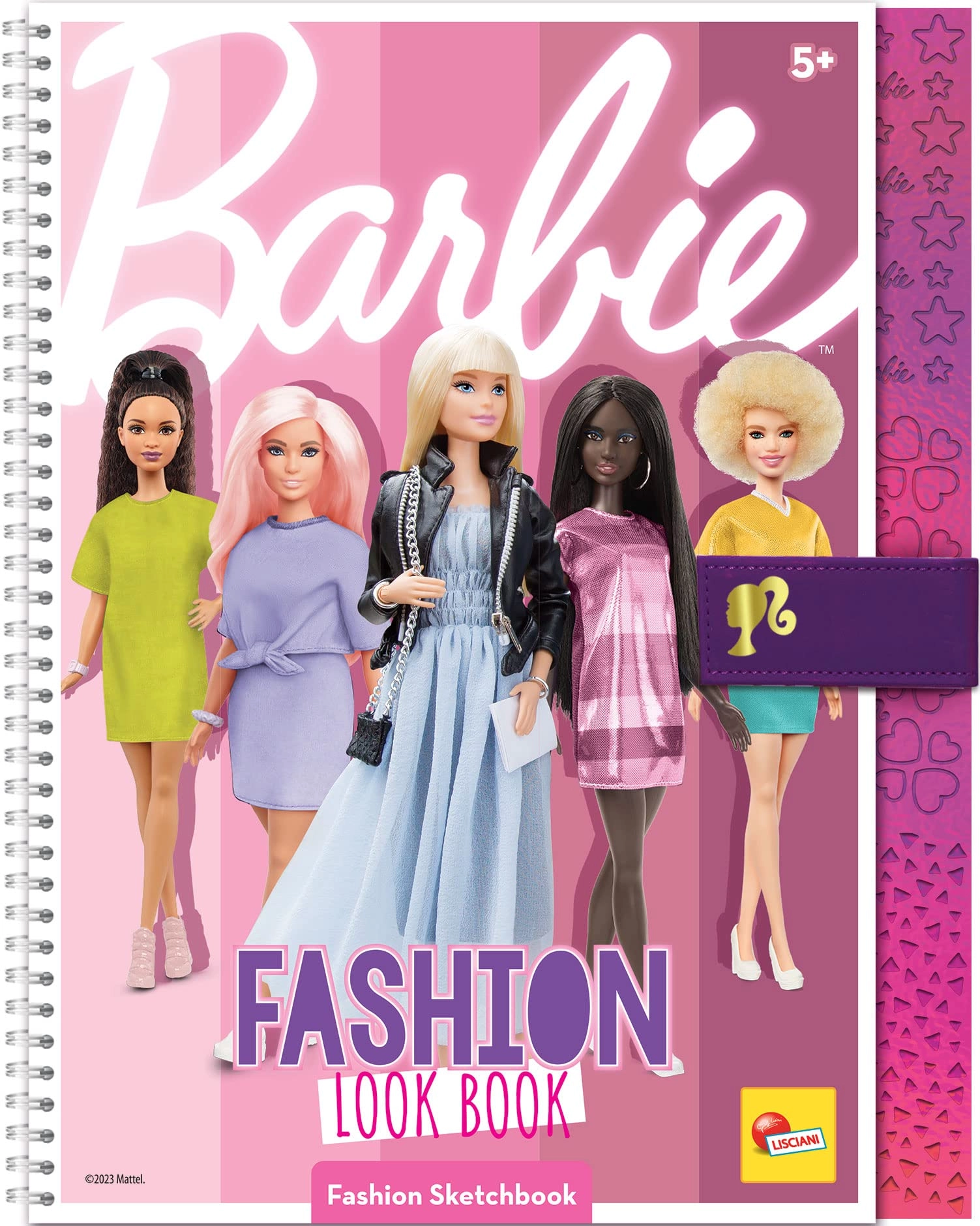 Barbie Fashion Look Book - Fashion Sketchbook - 43-page sketchbook, stickers, patterns, stencils, 4 felt tip pens and 4 coloured pencils | Box Set