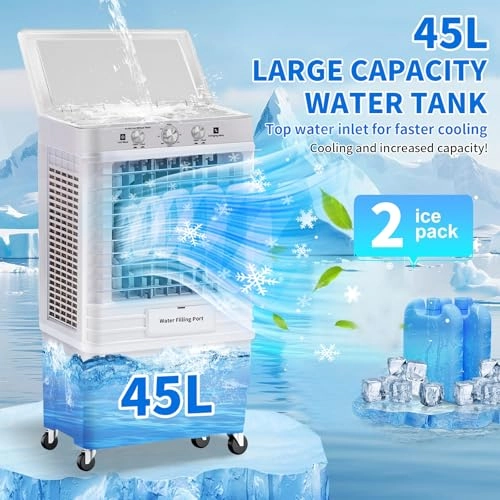 Evaporative Air Cooler - 4120 Cubic Feet Per Minute 45L