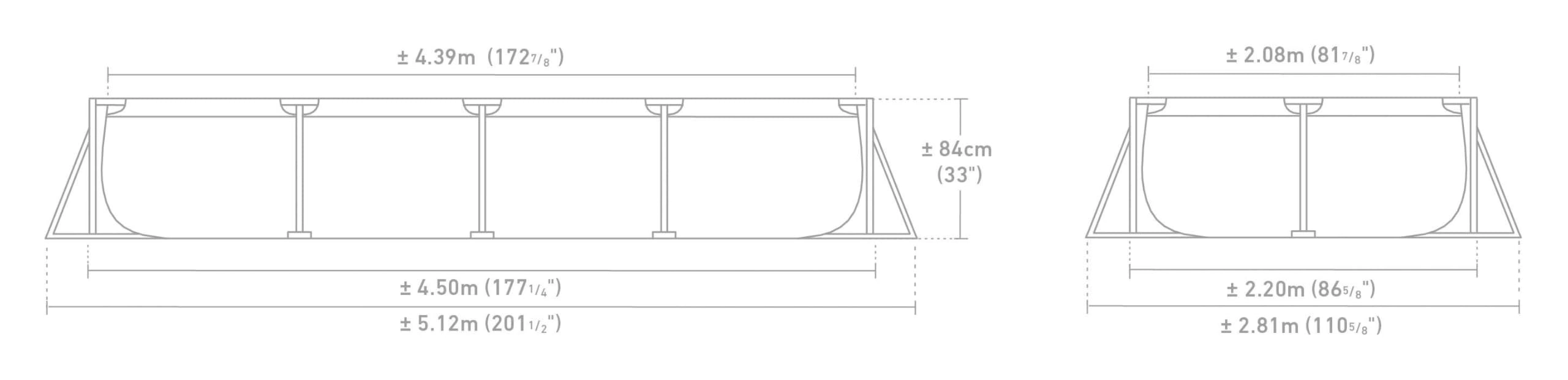 Rectangular Frame Pool Set - 7.1 Cubic Metres