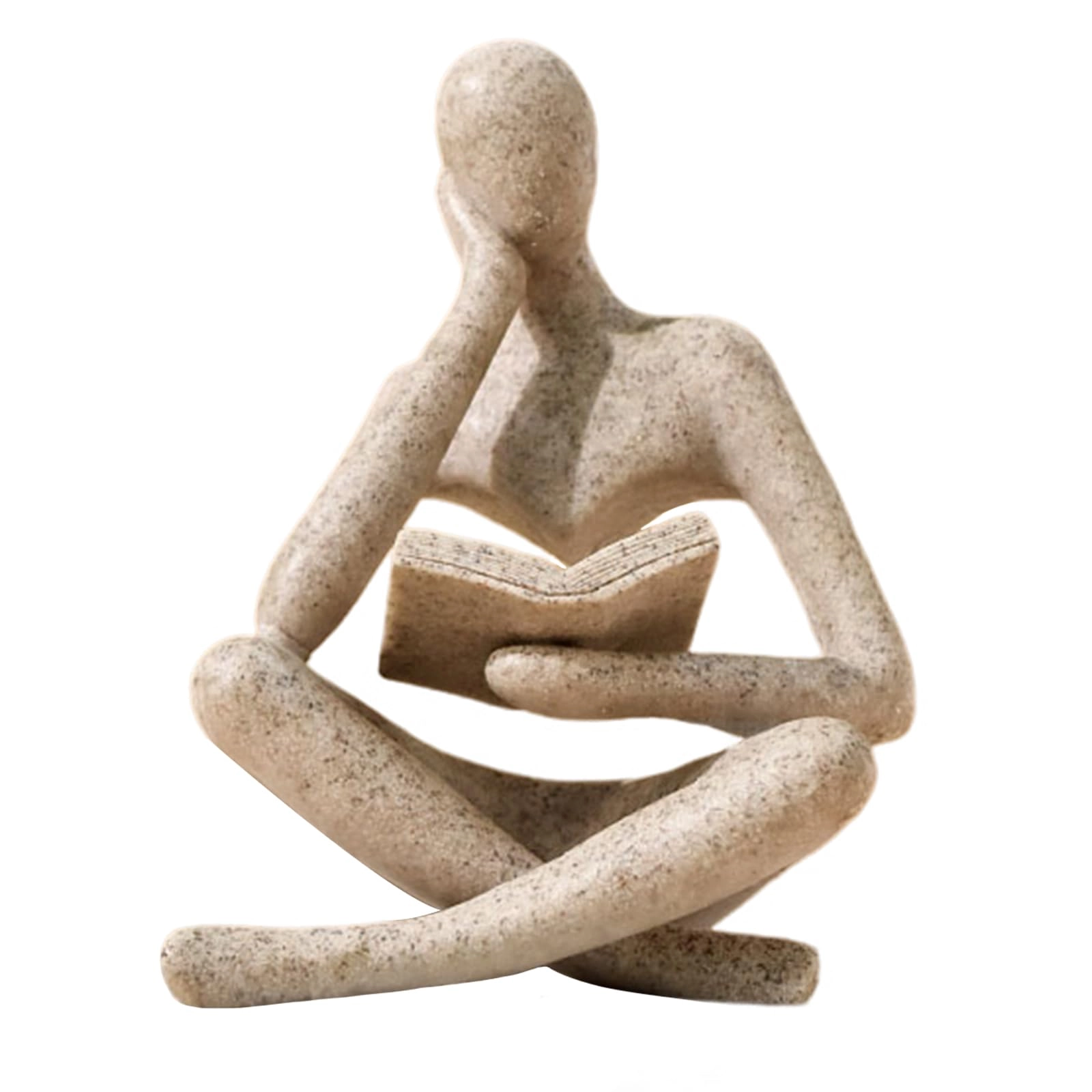 Reading Thinker Statue - Resin
