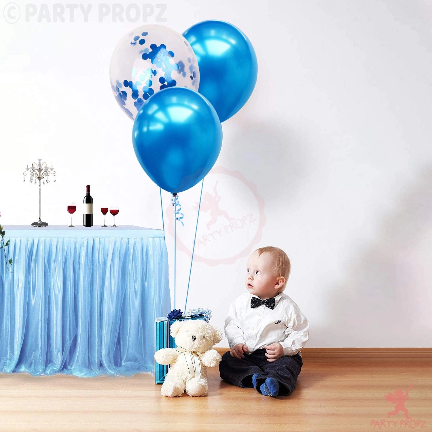 Latex & Confetti Balloons - 18 Pcs Birthday