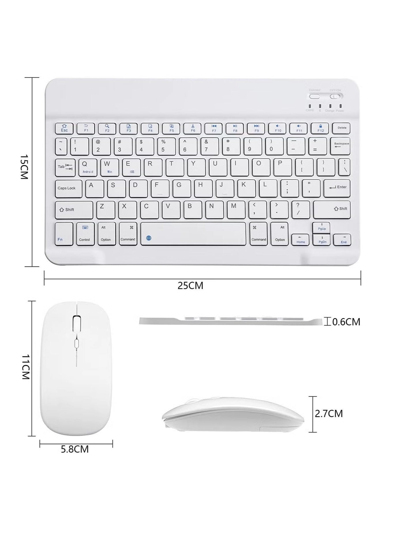 ACLIXX Ultra-Slim Bluetooth Keyboard and Mouse Combo - Bluetooth