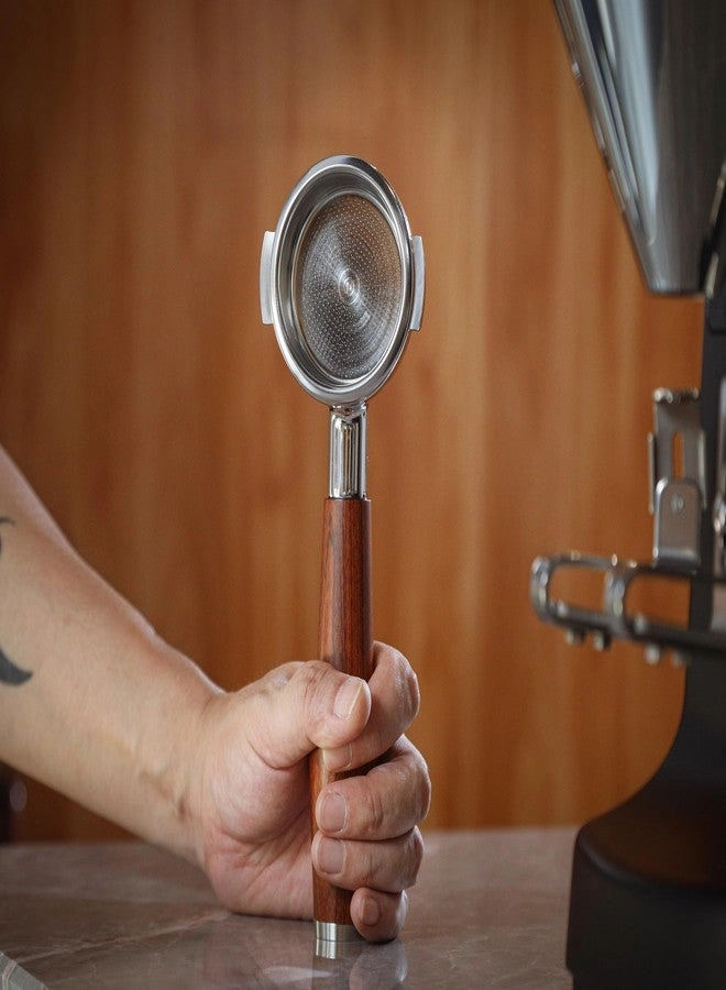 Bottomless Portafilter - 58mm E61 Group Head Walnut