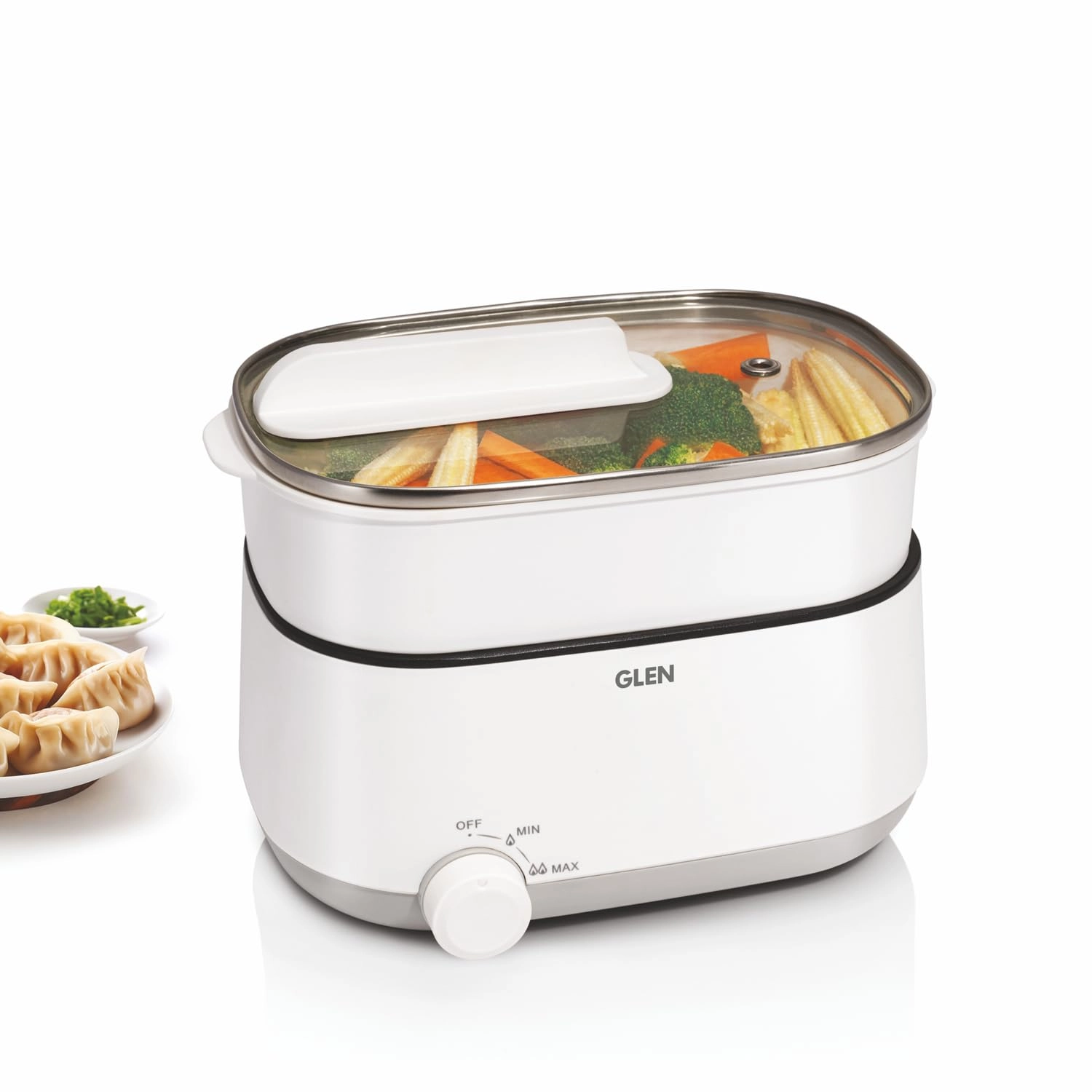 Glen Appliances Pvt. Ltd. 3 In 1 Multi Cooker & Food Steamer - 1.2 Liters