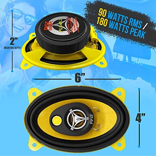 3-Way Universal Car Stereo Speakers - 4" x 6"