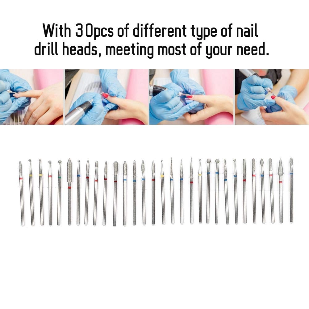woobles Russian Manicure Drill Bits - 30Pcs