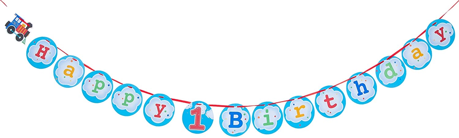 Party Zone All Aboard Shaped Ribbon Banner
