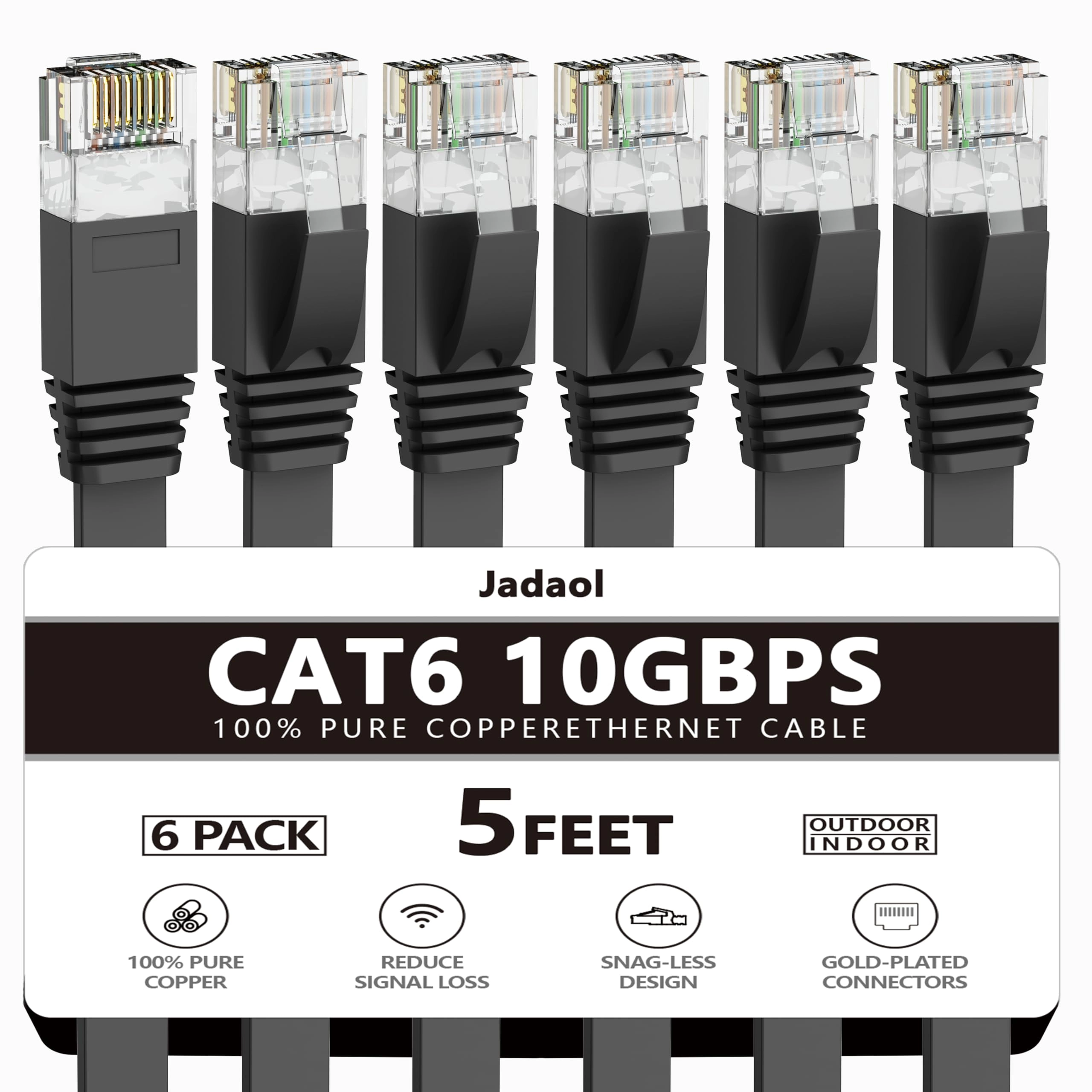 Jadaol Technology Cat 6 Ethernet Cable - 5 ft