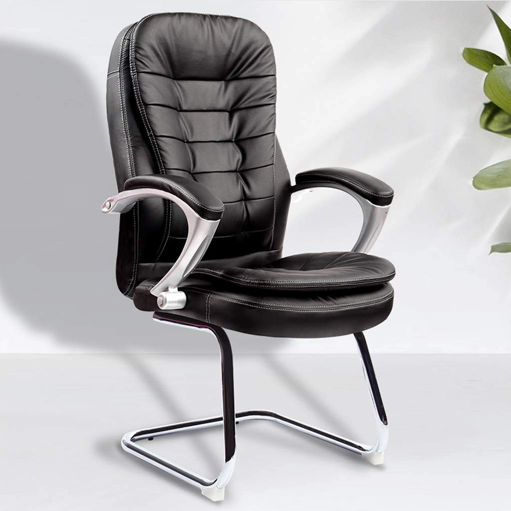 Desk Chair - PU Leather Brown High Back