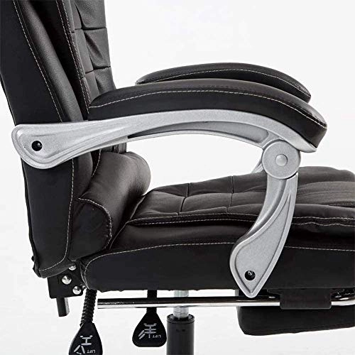 Desk Chair - PU Leather Brown High Back