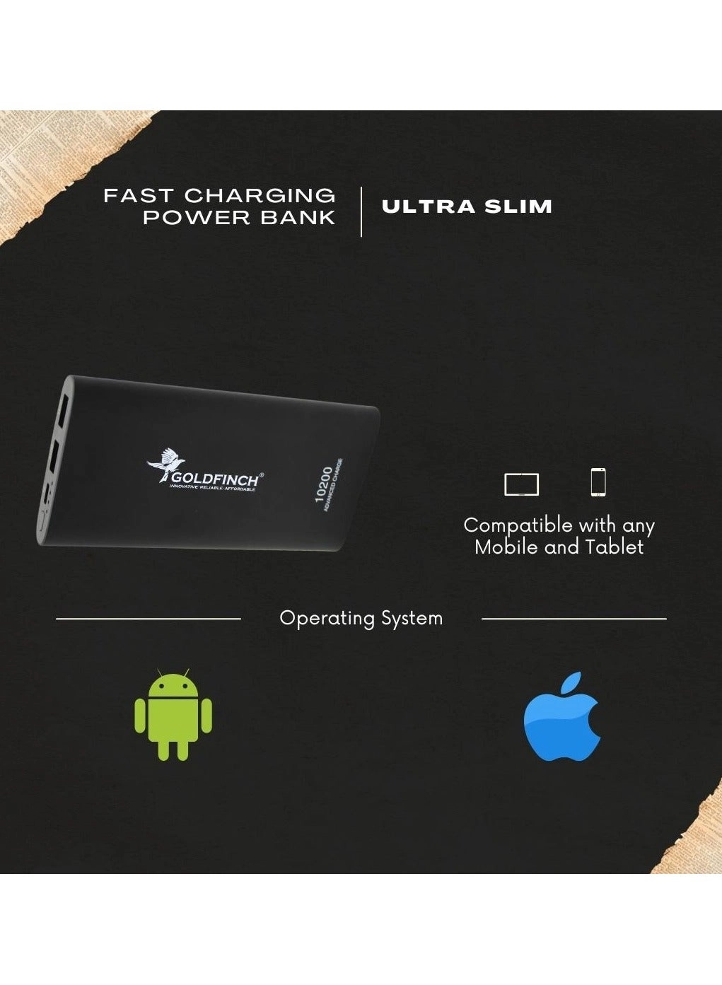 Mobile Power Bank - 10,000 mAh 15W