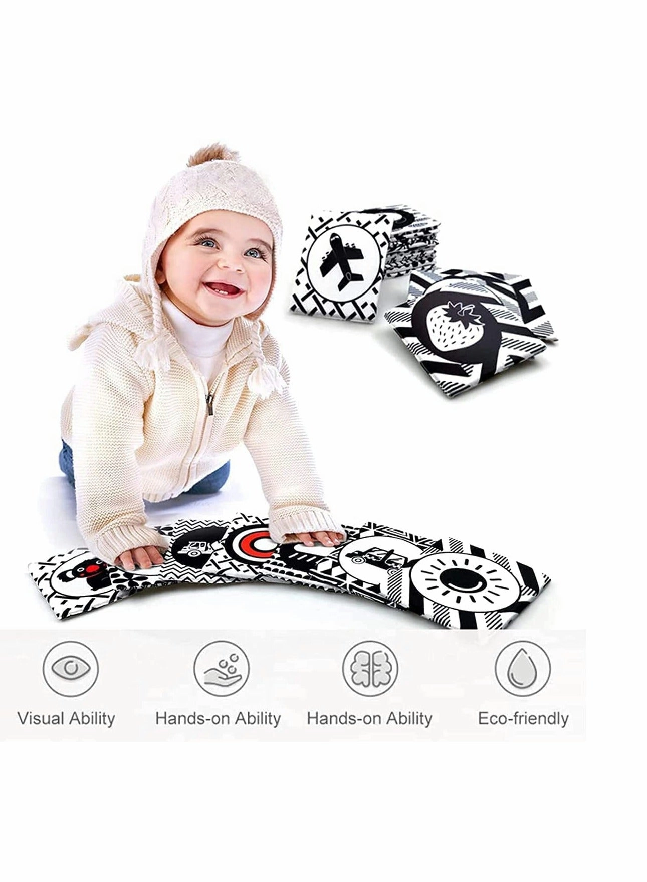 Black and White Letter Cloth Book