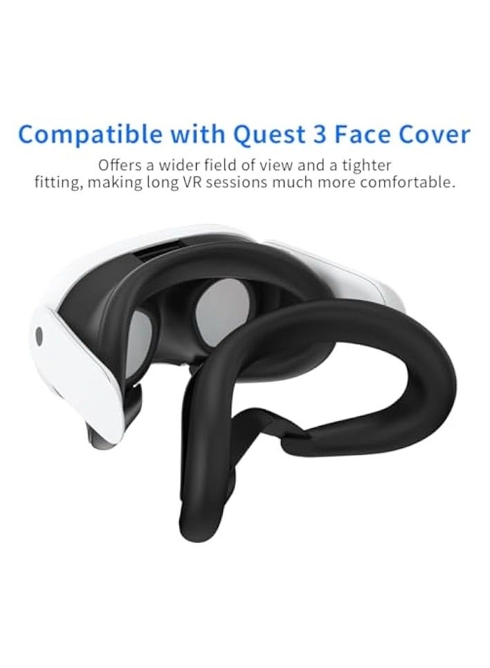 Protective Cover for Quest 3 - Silicone Black Set