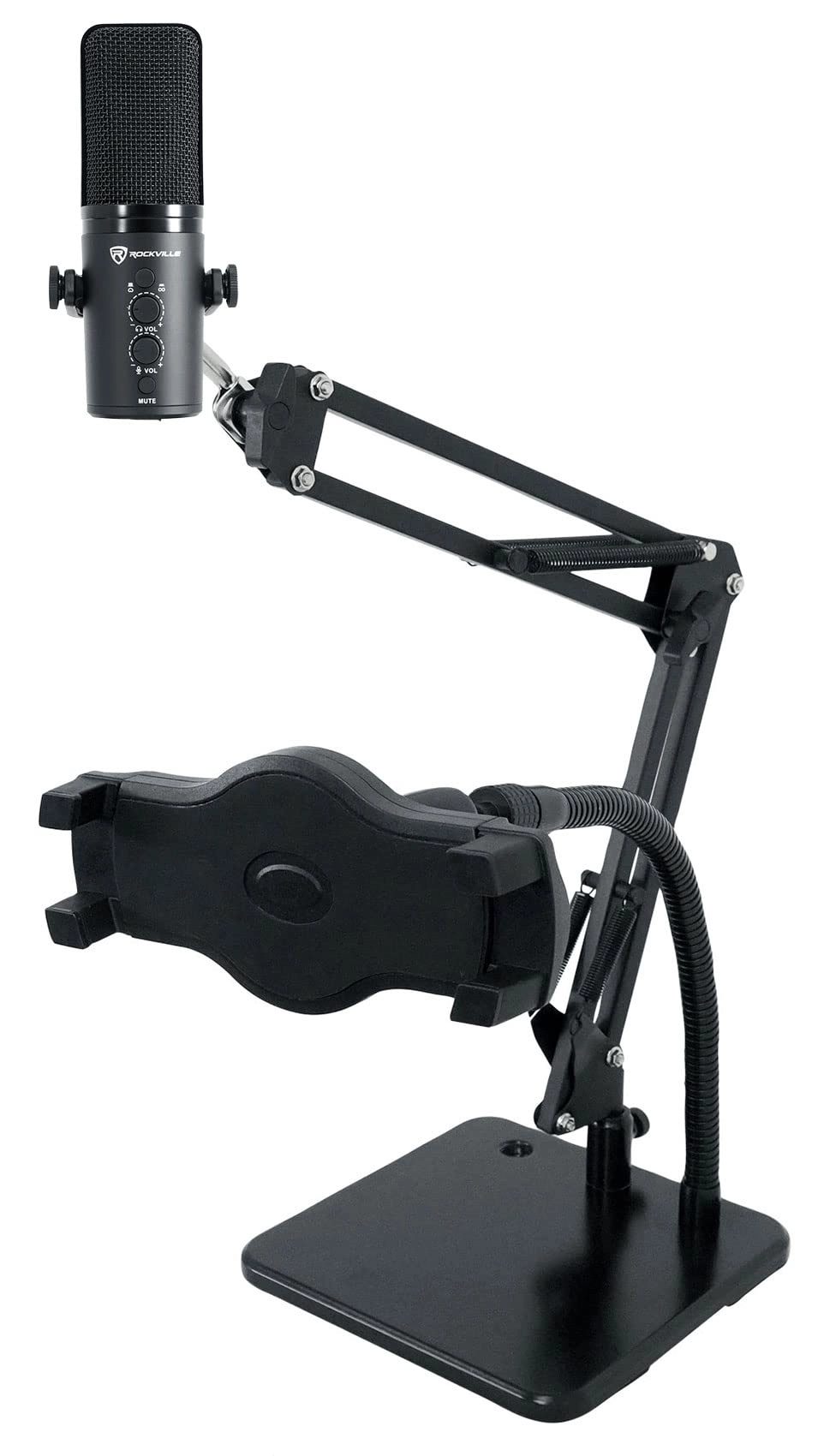 Rockville ROCK-STREAM PRO + iSTAND 85 USB Microphone