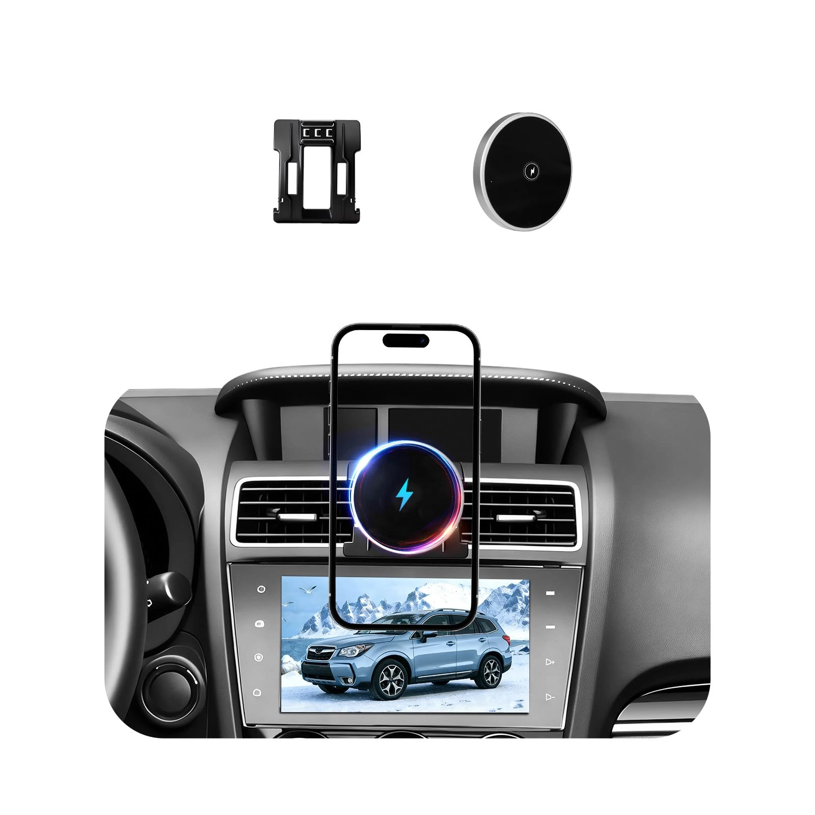 AAGJJ Magsafe Car Mount - Subaru Forester 15W Wireless 360° Adjustable