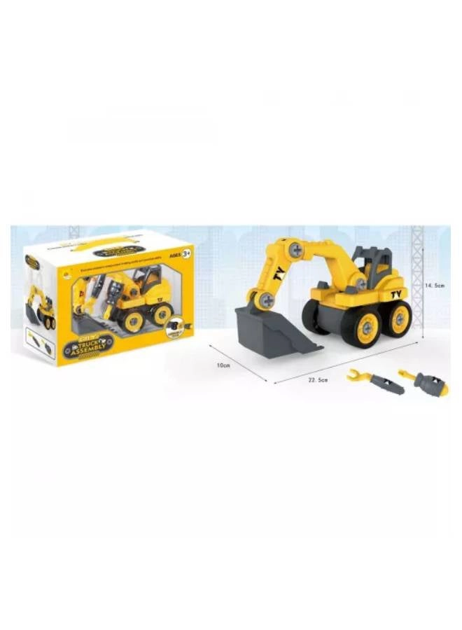 DIY Truck - Yellow/Black/ Grey Toy Building Blocks