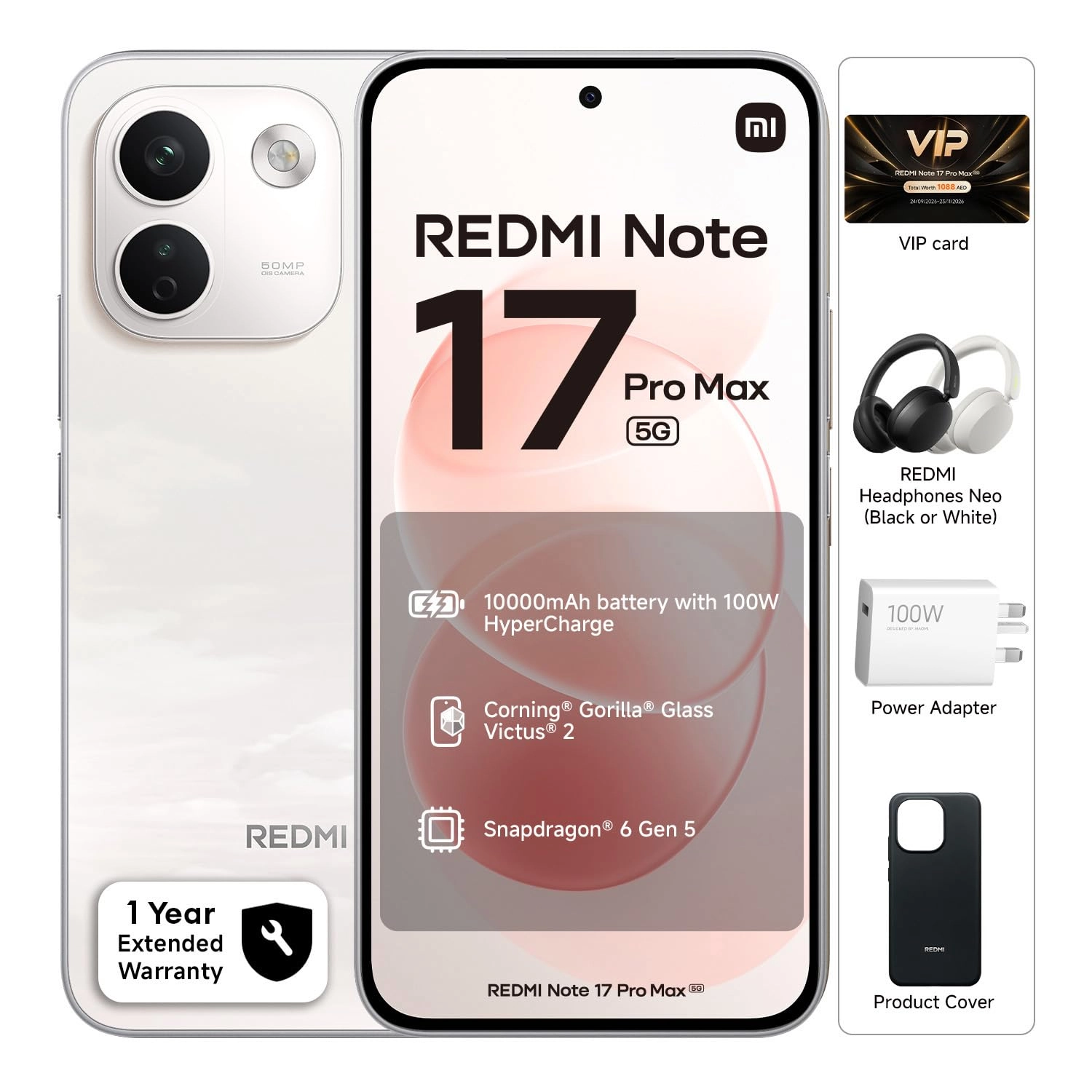 Note 17 pro max 8GB 512GB + Headphones