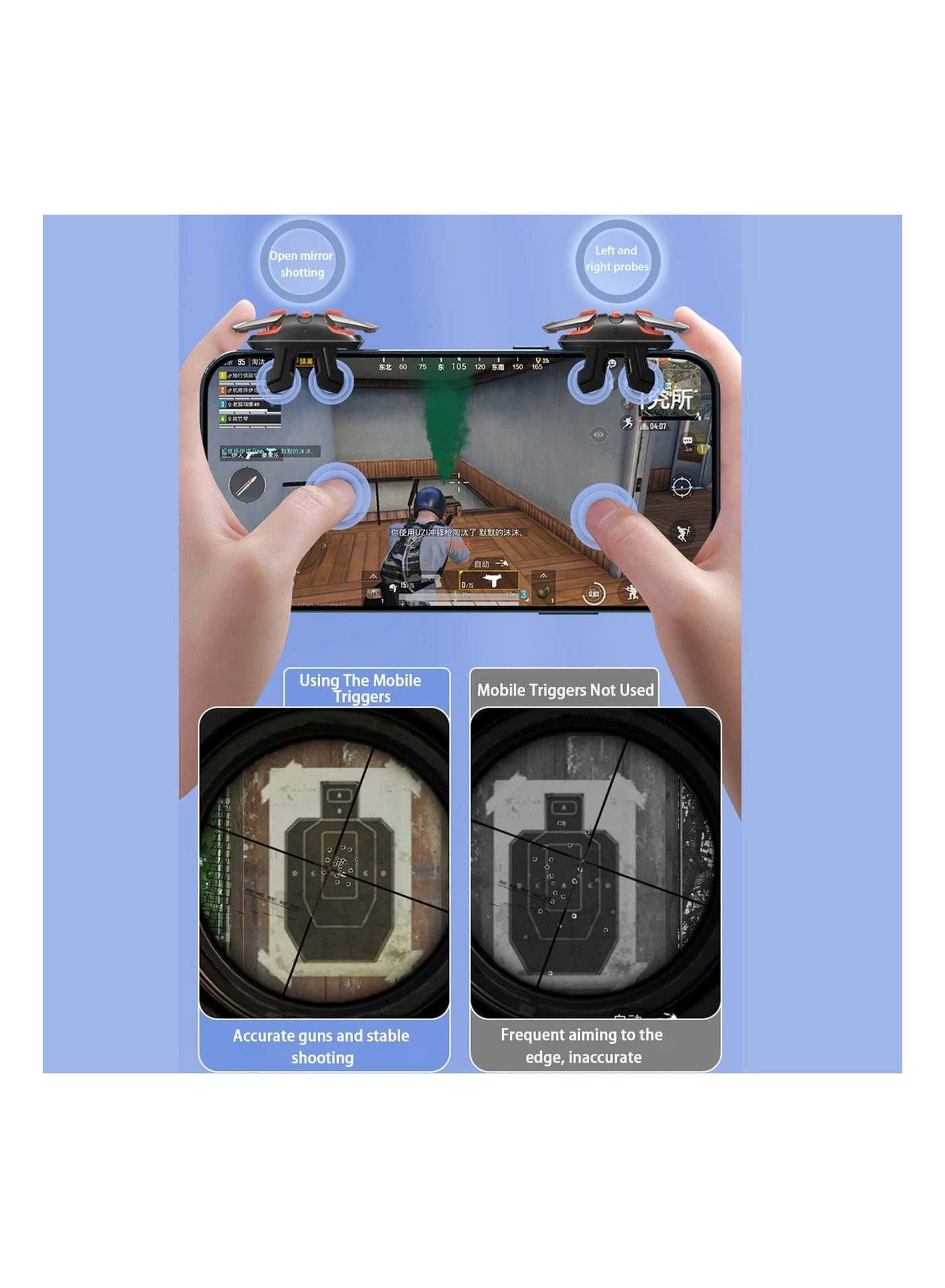 Mobile Triggers - PUBG/Fornite/Call of Duty/Rules of Survival/Knives Out Pack