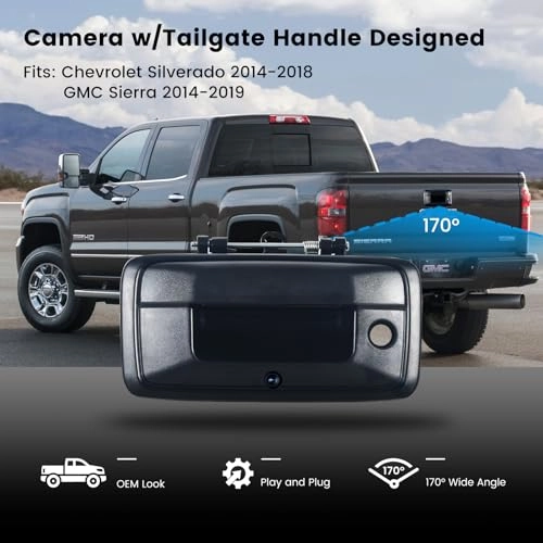 Tailgate Handle Reverse Camera - Night vision RCA 1080P