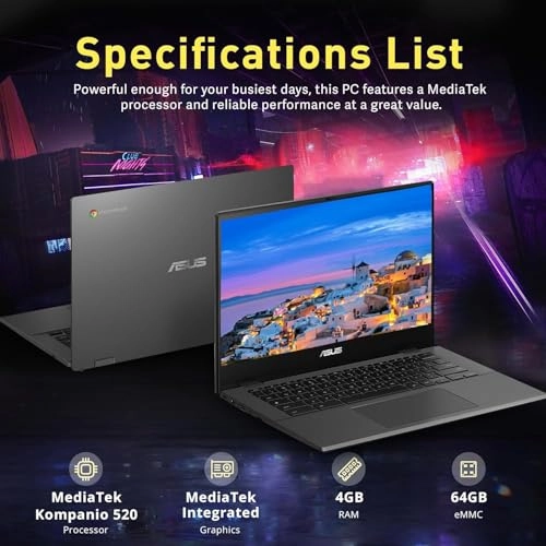 Chromebook CM14 CM1402CM2A - 14'' Kompanio 520 4GB DDR4 64GB eMMC