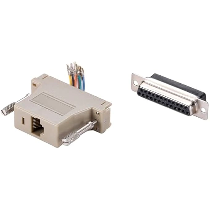 DB25 Male to RJ45 Adapter - 25 Pin + DB25 Female to RJ45 Adapter - 25 Pin