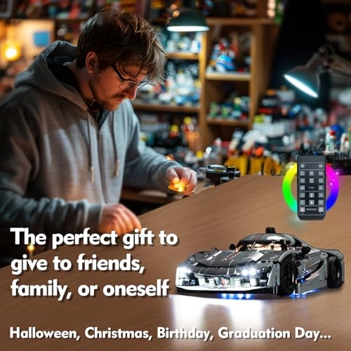 LED Lighting Kit for Koenigsegg Jesko Absolut Grey Hypercar 42173 - Lego