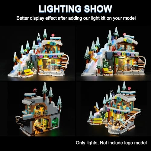 LED Lighting Kit for LEGO Friends Holiday Ski Slope and Café 41756