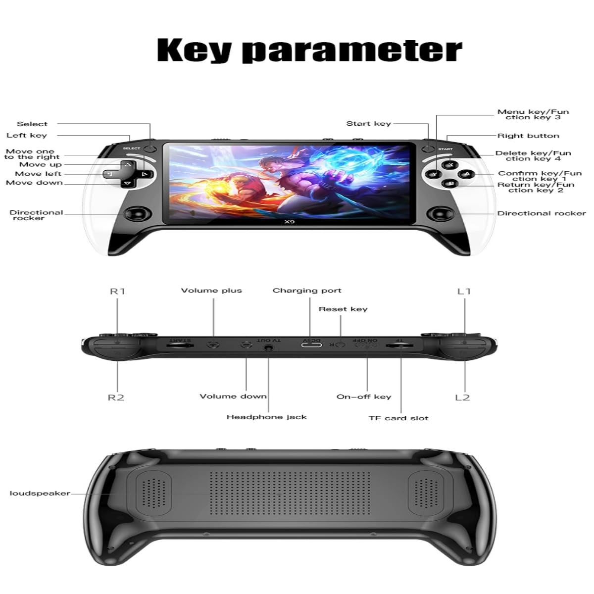 Handheld Game Console - 5.5-Inch 100+ Classic Games