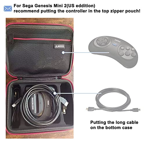 Carrying Case for Sega Mega Drive 2 - Black Hard Shell