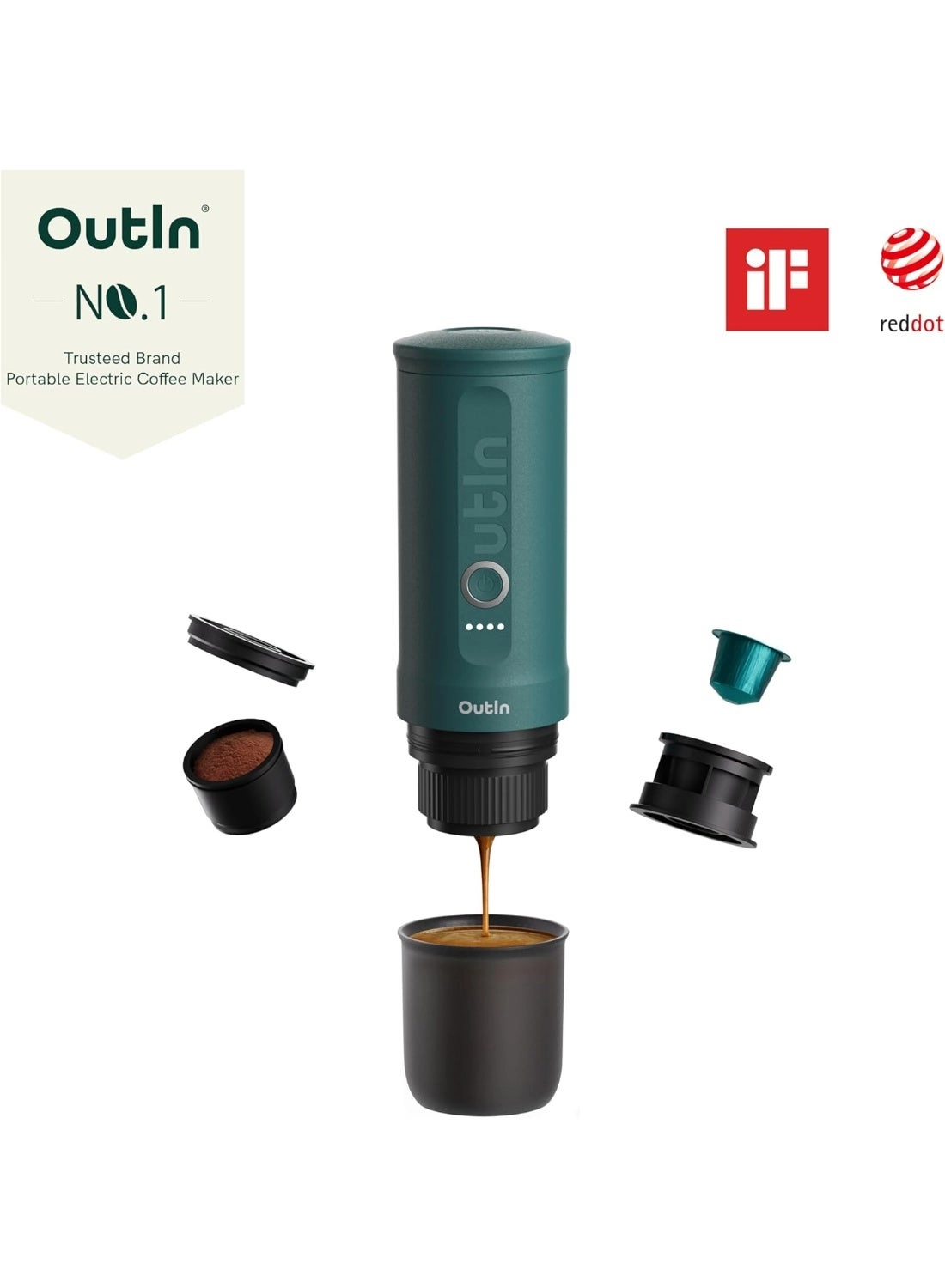 Nano - 4 Cups Ground Coffee and Coffee Capsules + Protective Case