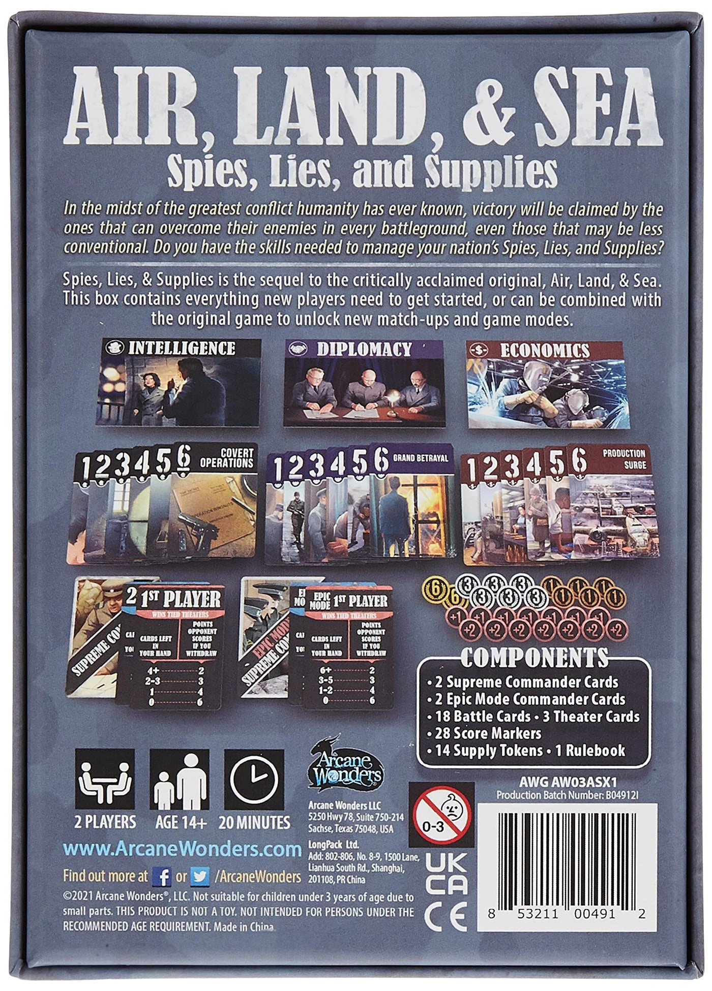 Air Land & Sea: Spies, Lies, & Supplies - Wargame