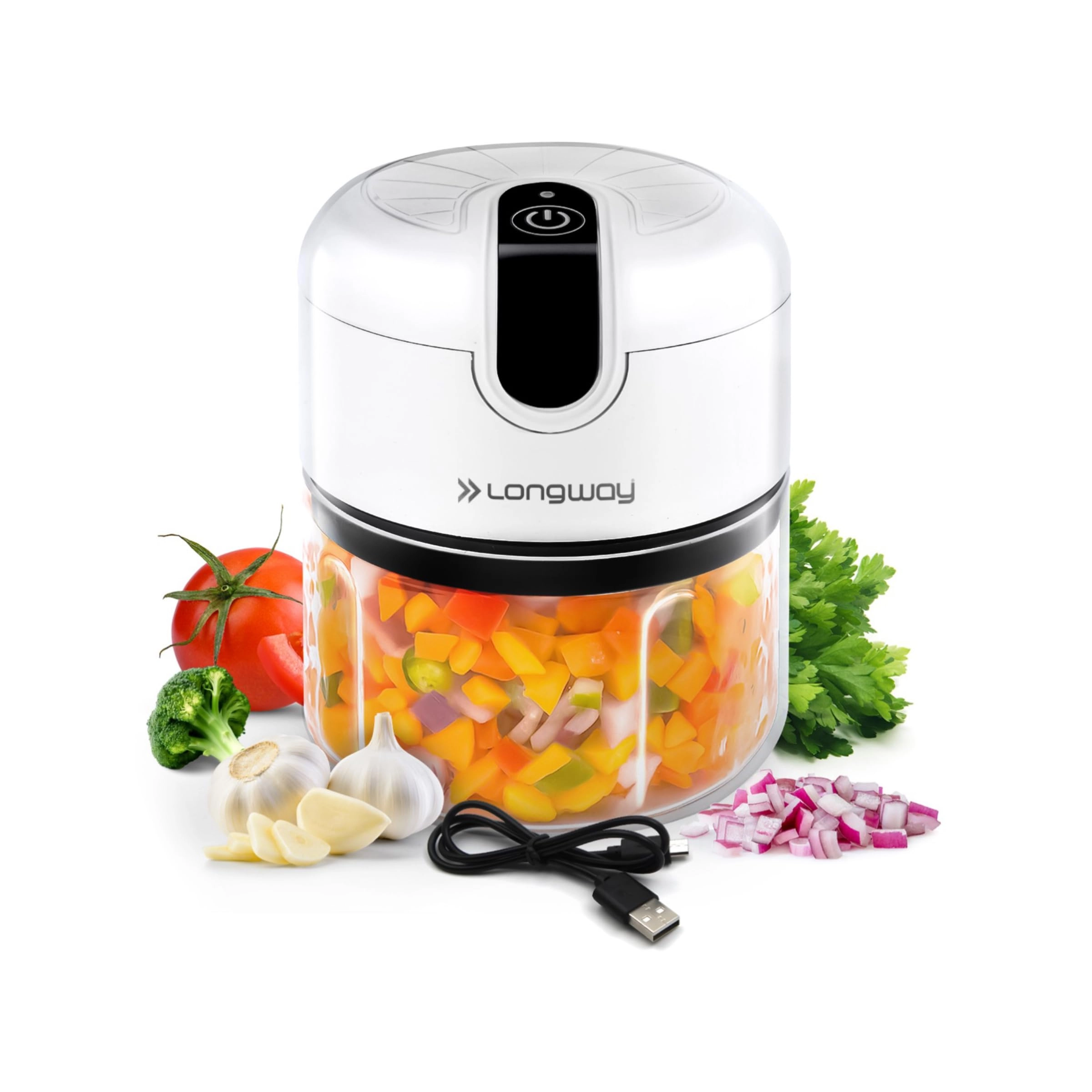 LONGWAY Slicer Rechargeable Mini Electric Chopper - 250ml USB Rechargeable