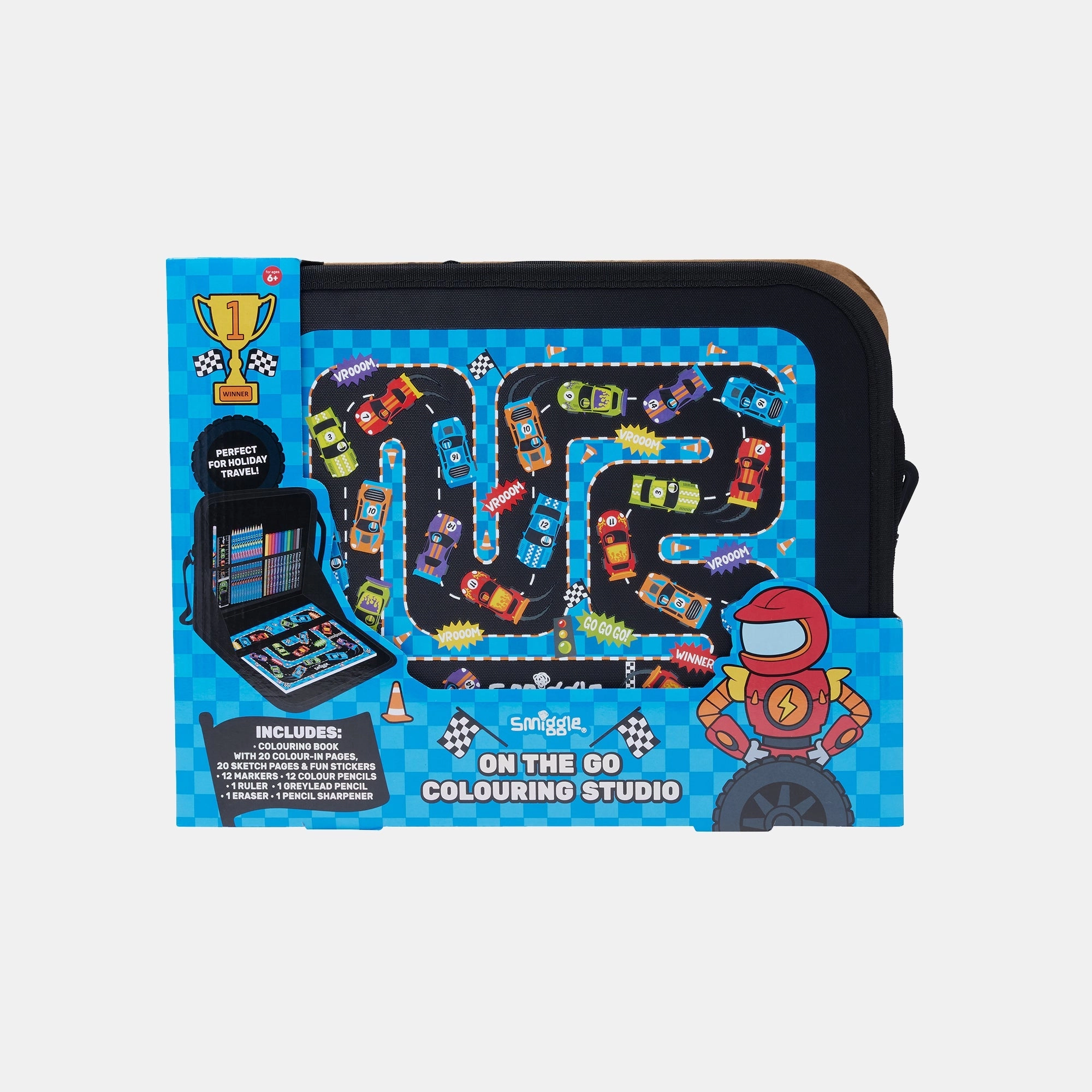 Adventure On-The-Go Colouring Studio - 60+ stationery essentials fold-out portable desk
