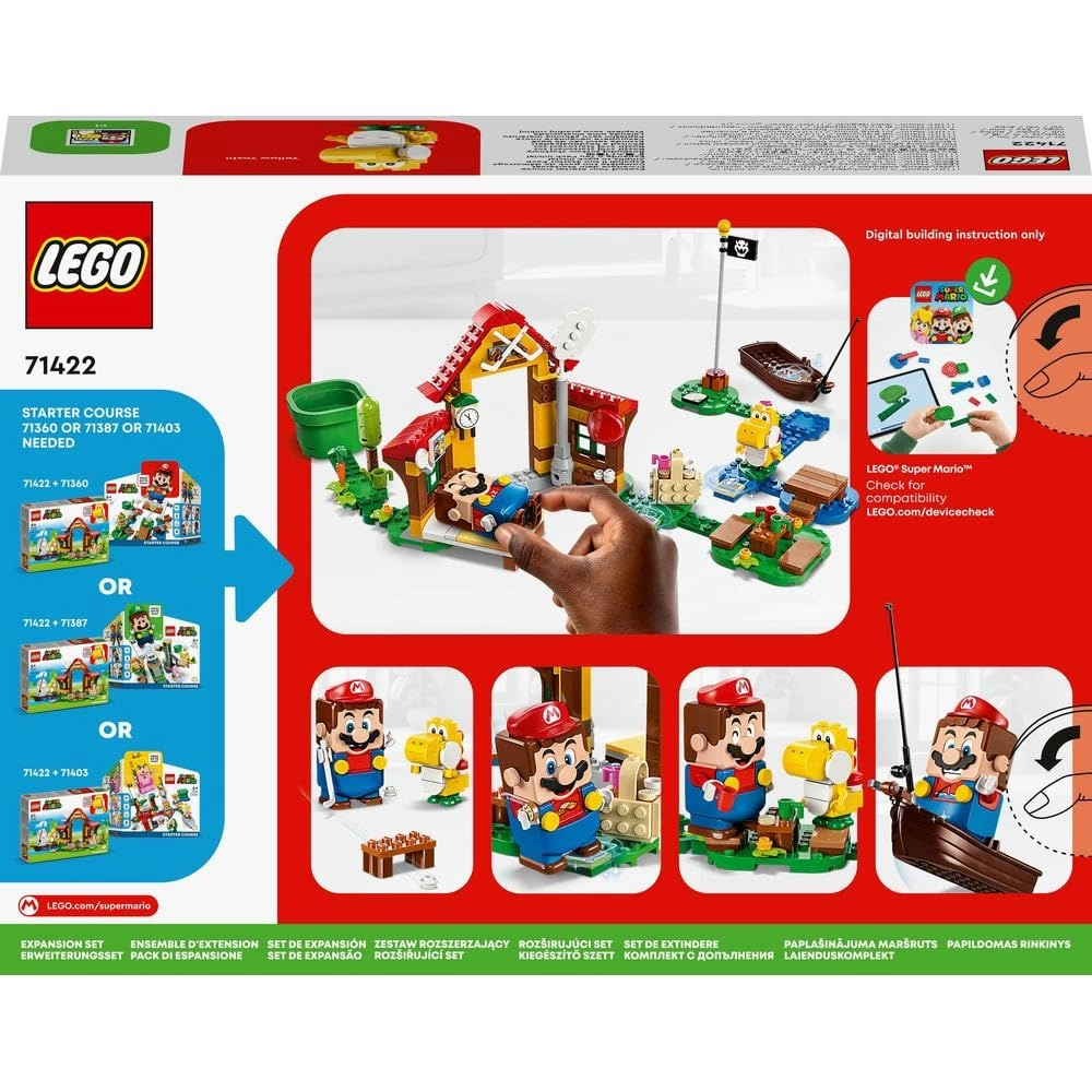 LEGO Super Mario Picnic at Mario's House Expansion Set (71422) - Yellow Yoshi figure compatible with 71360 71387 71403