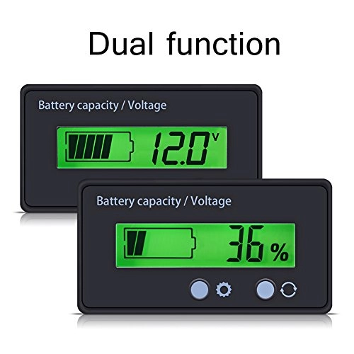 Battery Capacity Voltage Meter - LCD Digital Waterproof