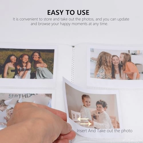 4.25x3.5" 80 Pockets PU Leather Photo Album