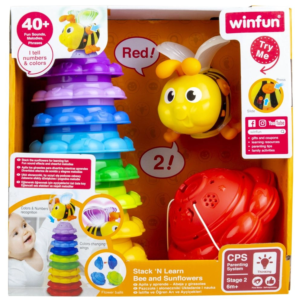 Bee And Sunflowers Stack 'N Learn Toy - Suitable for 6 months and above