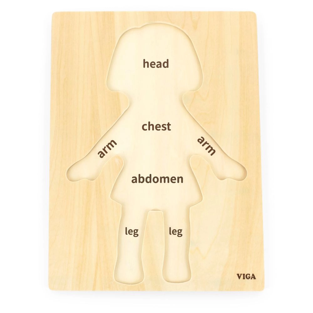 Body Parts Puzzle-Girl - 3 + 7 pieces