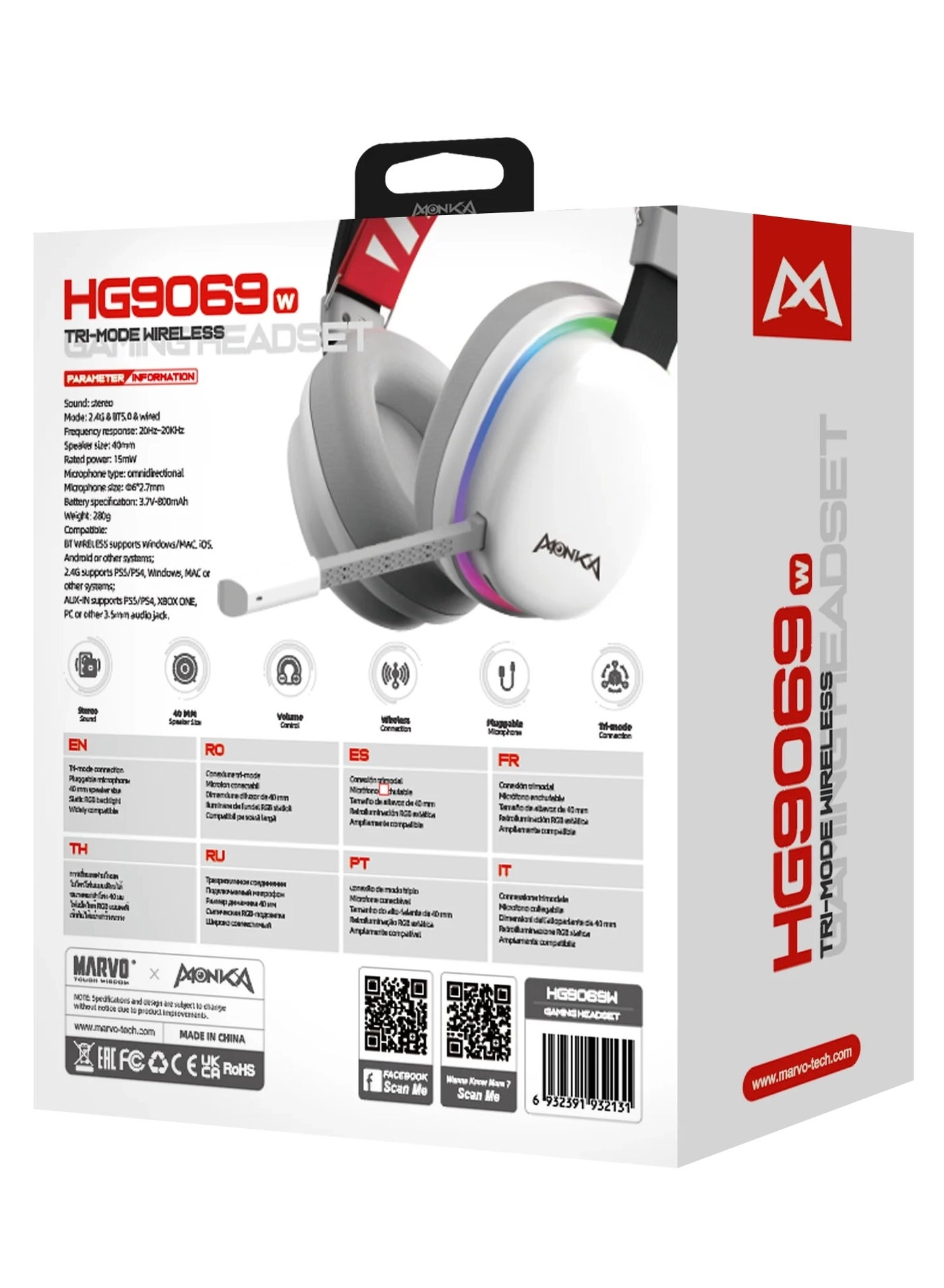 Echo HG9069W Wireless Headset
