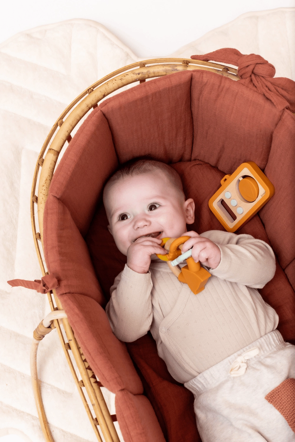 Activity Ring - 3 months Wooden Silicone Mr. Fox